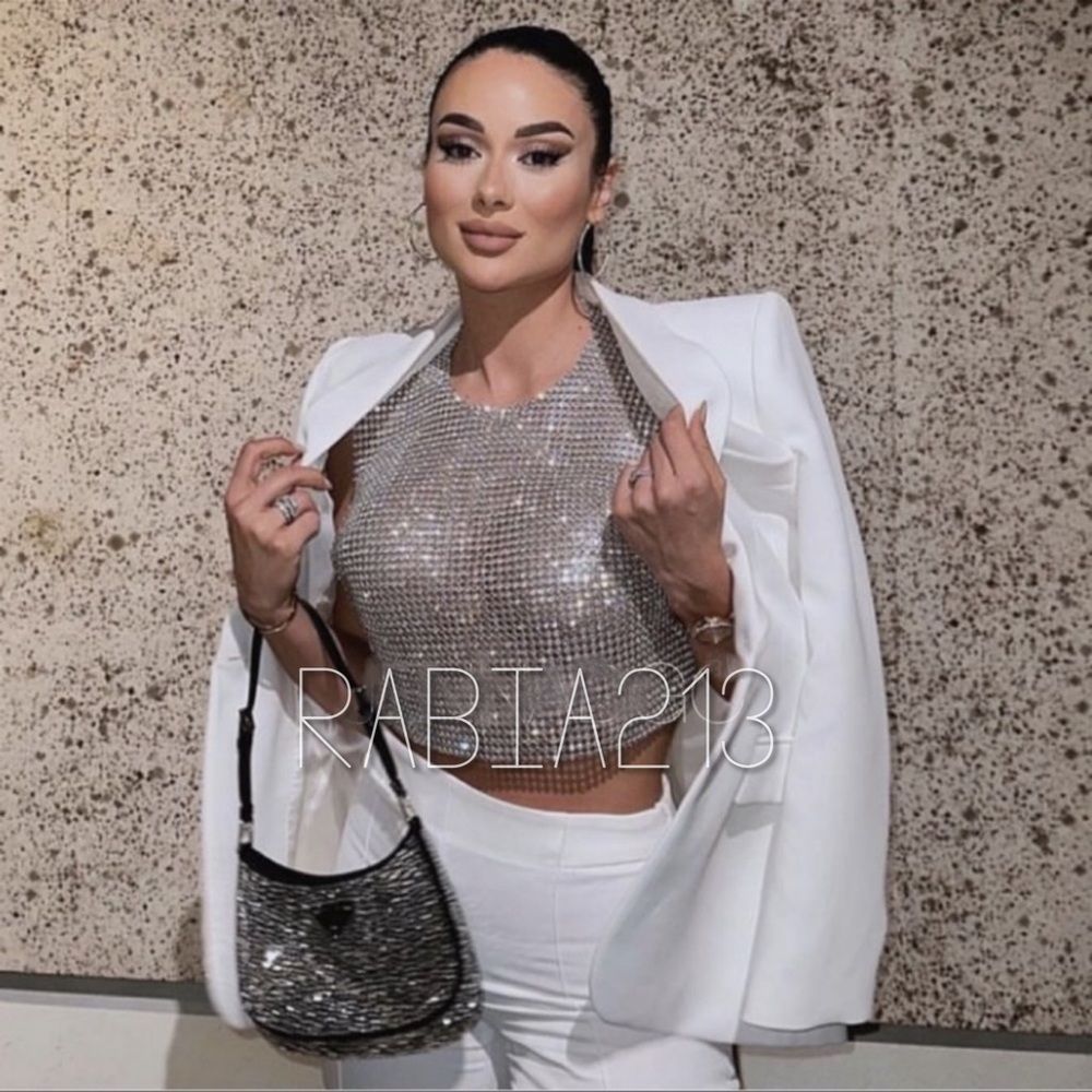 LAST 1!🔥ZARA OPEN BACK RHINESTONE TOP
